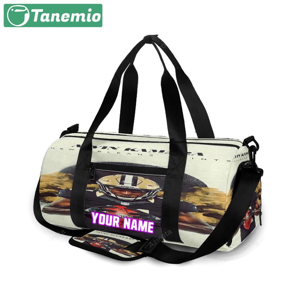 New orleans saints alvin kamara2 personalized name travel bag gym bag 1314 Travel Bag