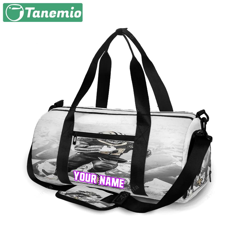 New orleans saints alvin kamara4 personalized name travel bag gym bag 1423 Travel Bag