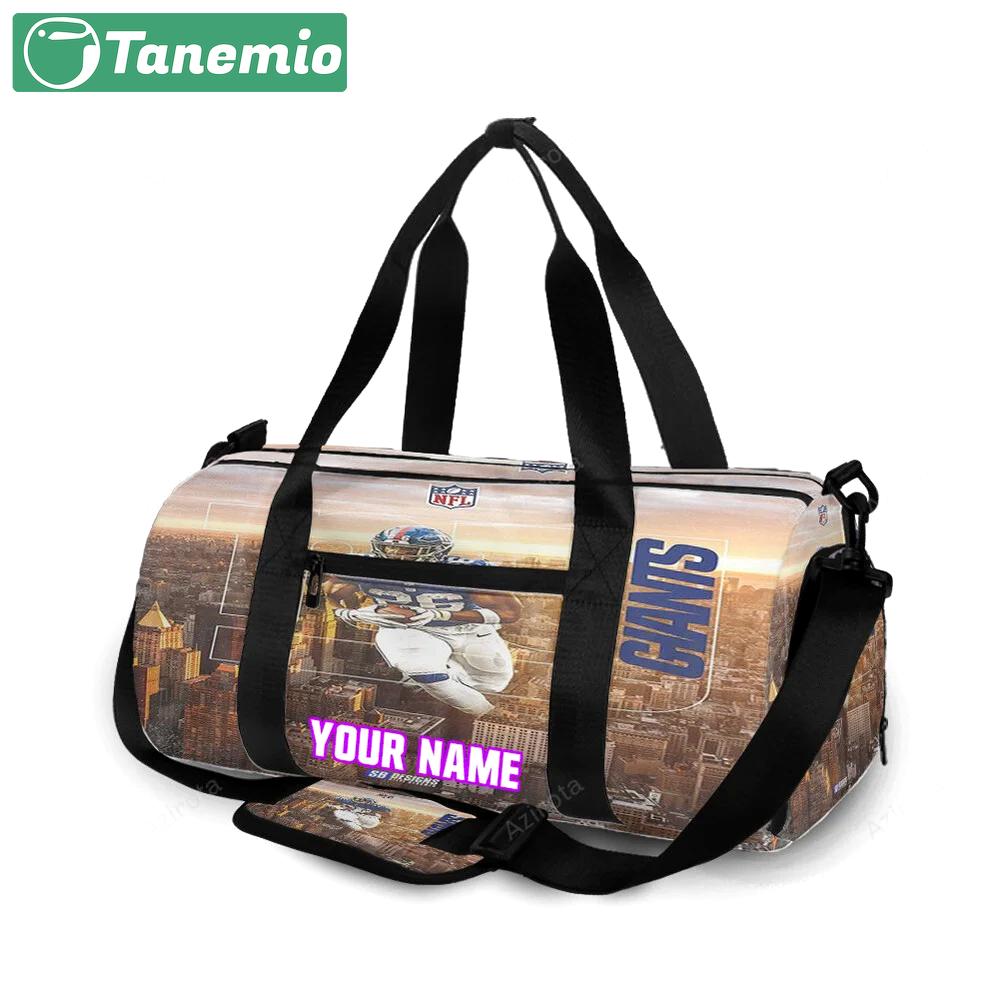 New york giants saquon barkley15 personalized name travel bag gym bag 1549 Travel Bag