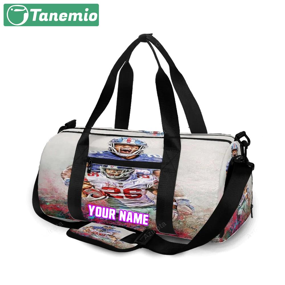 New york giants saquon barkley16 personalized name travel bag gym bag 1400 Travel Bag