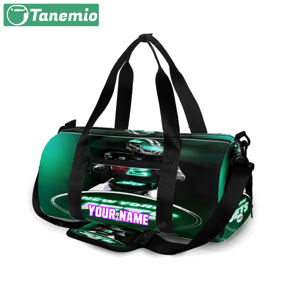 New york jets 02 zach wilson v50 personalized name travel bag gym bag 497 Travel Bag