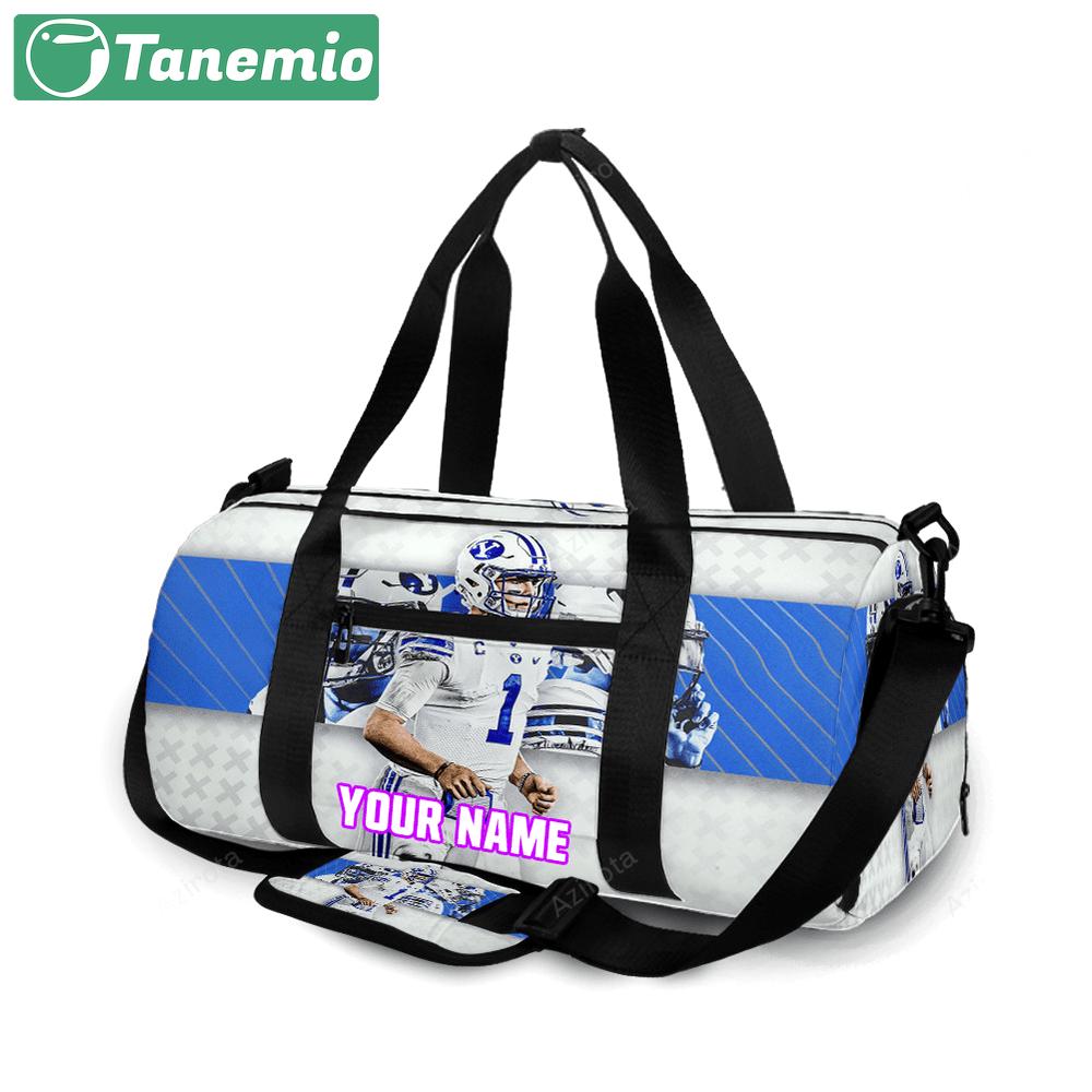 New york jets 02 zach wilson v53 personalized name travel bag gym bag 1078 Travel Bag