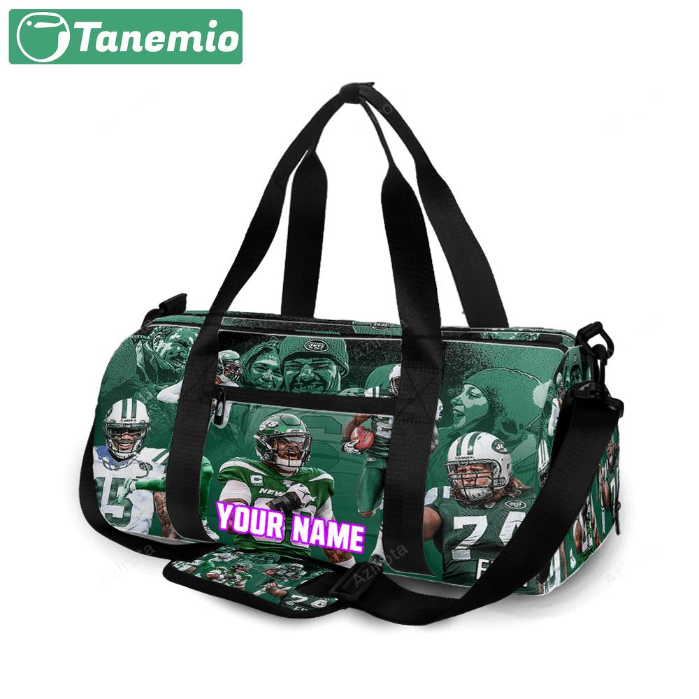 New york jets players v11 personalized name travel bag gym bag 843 Travel Bag