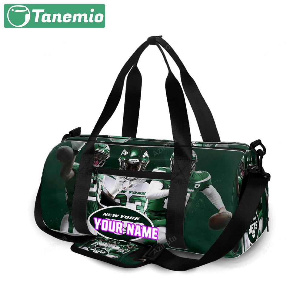 New york jets players v18 personalized name travel bag gym bag 894 Travel Bag
