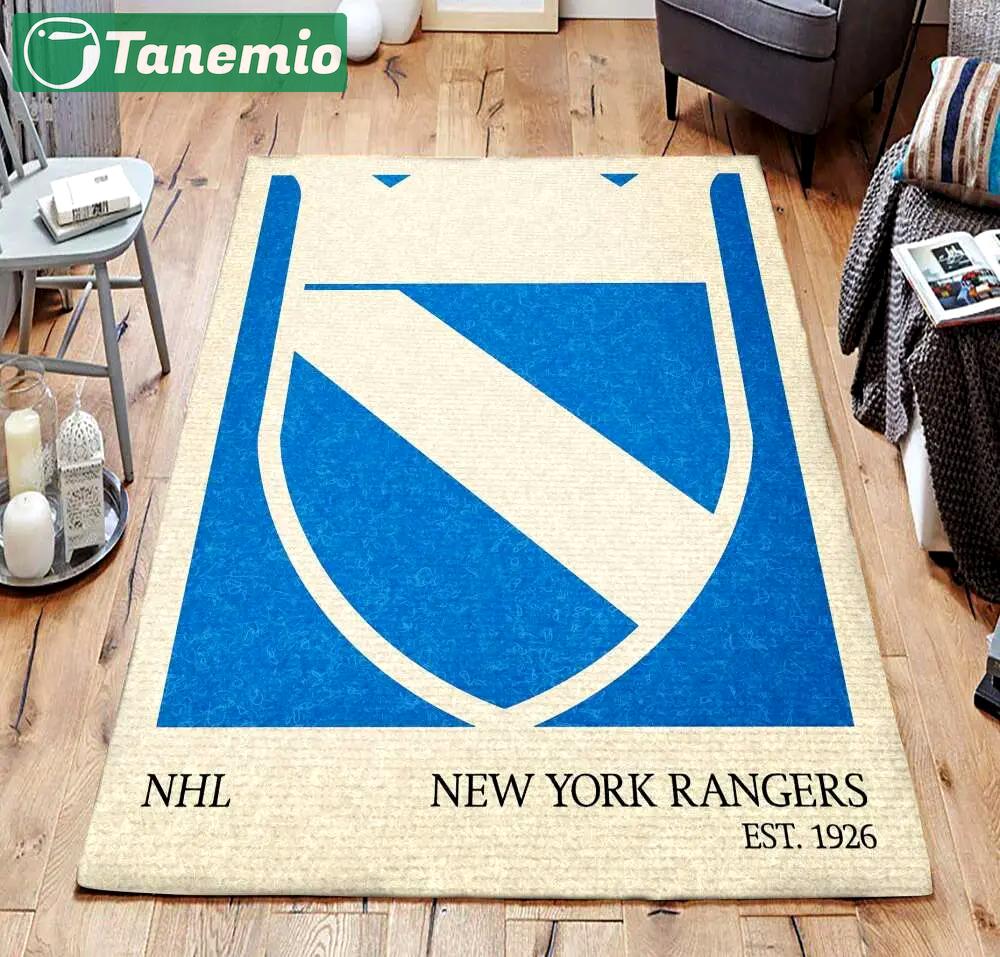 New yorkk rangers ver14 nhl area rug bedroom rug home us decor Rectangle Rug