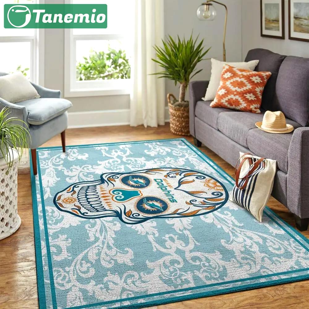 Nfl area rugs skull flower style living room carpet sports rug regtangle carpet Rectangle Rug