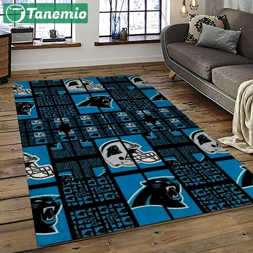 Nfl carolina panthers football team logo sport carpet area rug gift for friends cnps28 Rectangle Rug