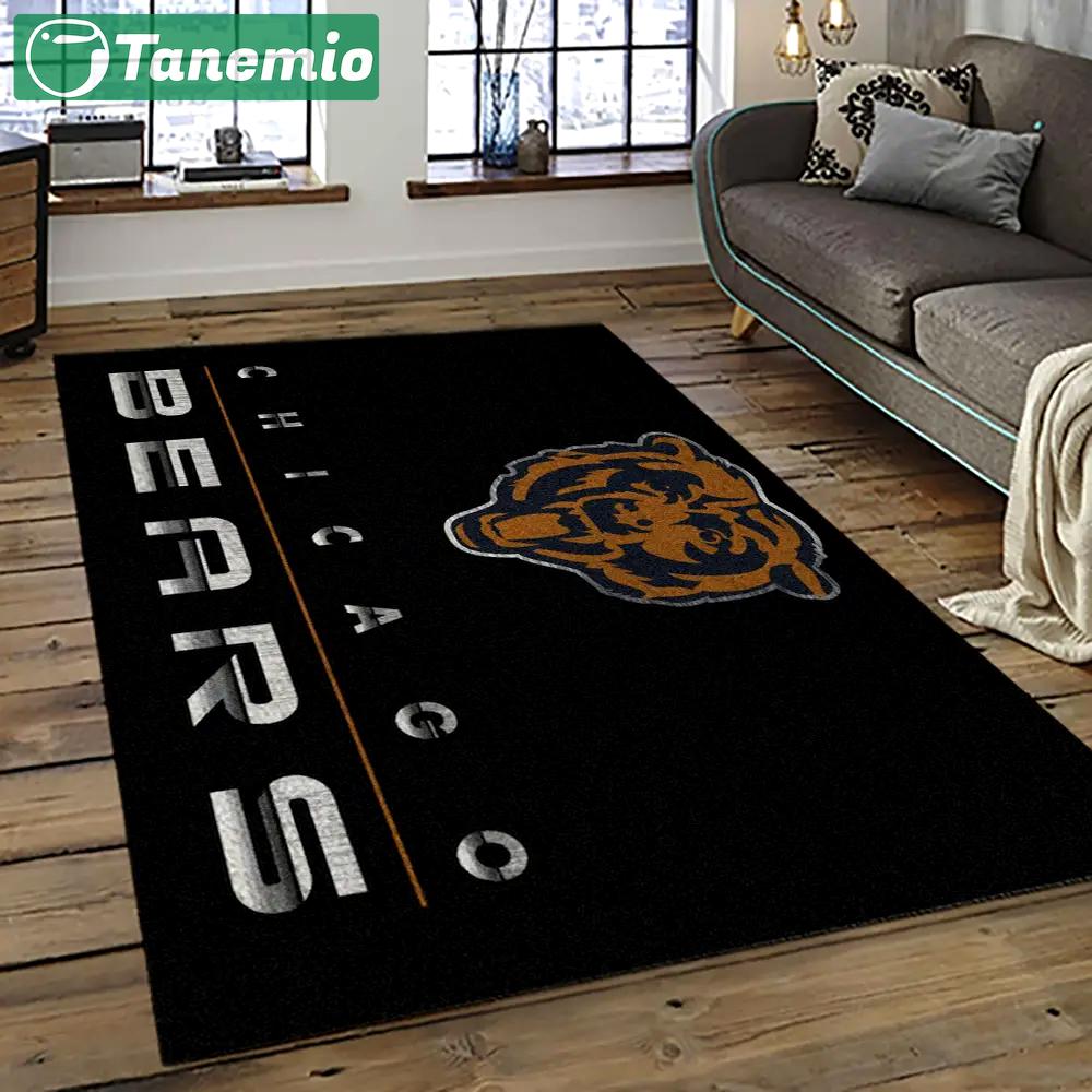Nfl chicago bears football team logo sport carpet rectangle area rug for living room ccb12 Rectangle Rug