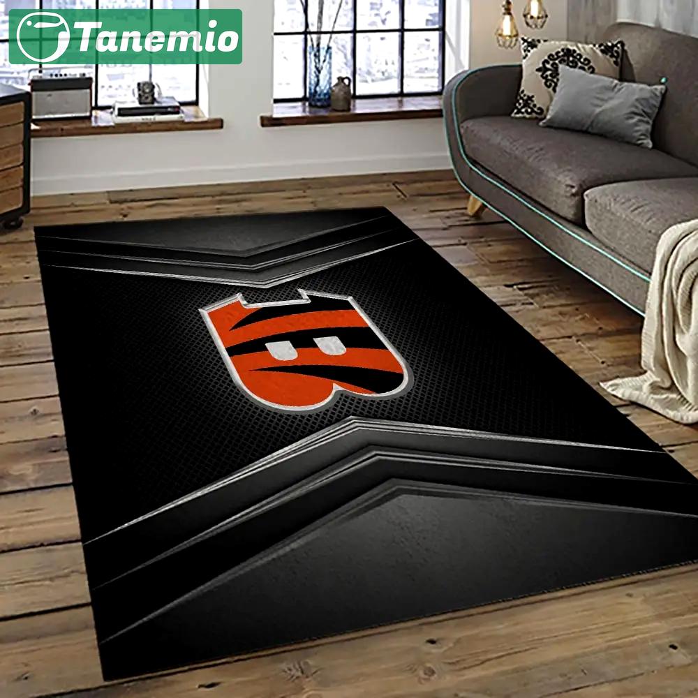 Nfl cincinnati bengals football team logo sport carpet area rug who dey nation gift for friends cnns5 Rectangle Rug