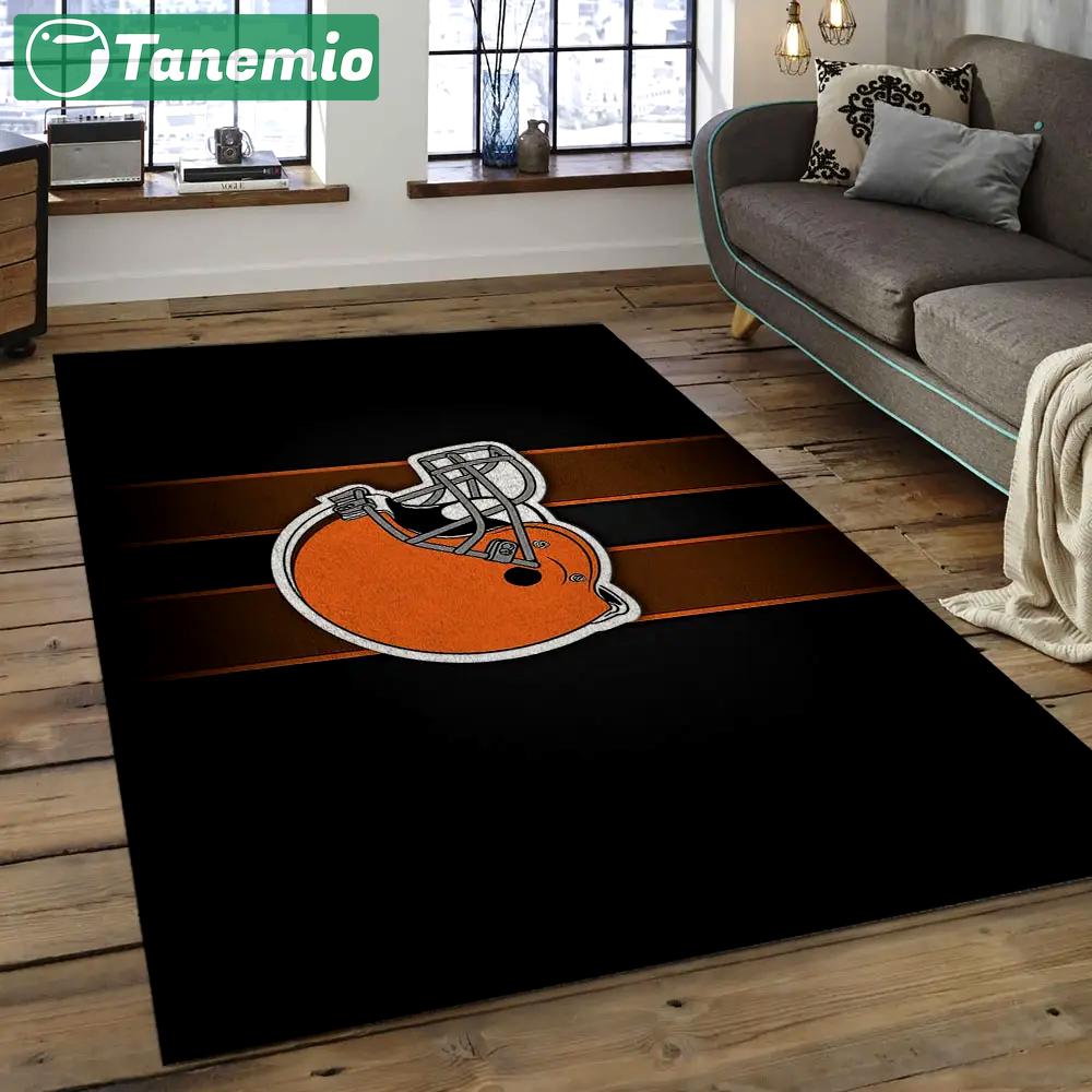Nfl cleveland browns football team logo rectangle area rug clb04 Rectangle Rug