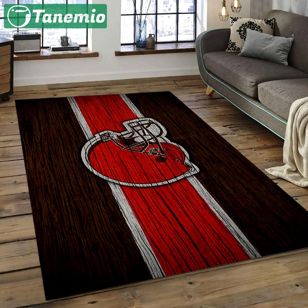 Nfl cleveland browns football team logo rectangle area rug clb10 Rectangle Rug