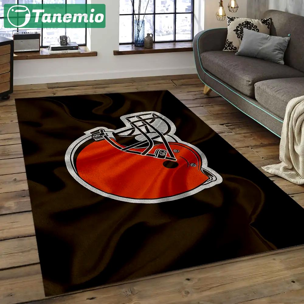 Nfl cleveland browns football team logo rectangle area rug clb16 Rectangle Rug