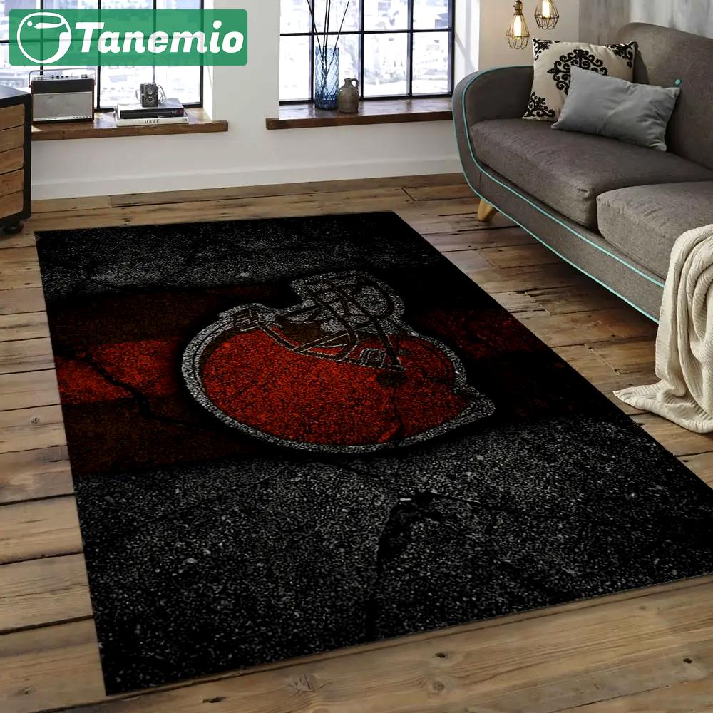 Nfl cleveland browns football team logo rectangle area rug clb37 Rectangle Rug