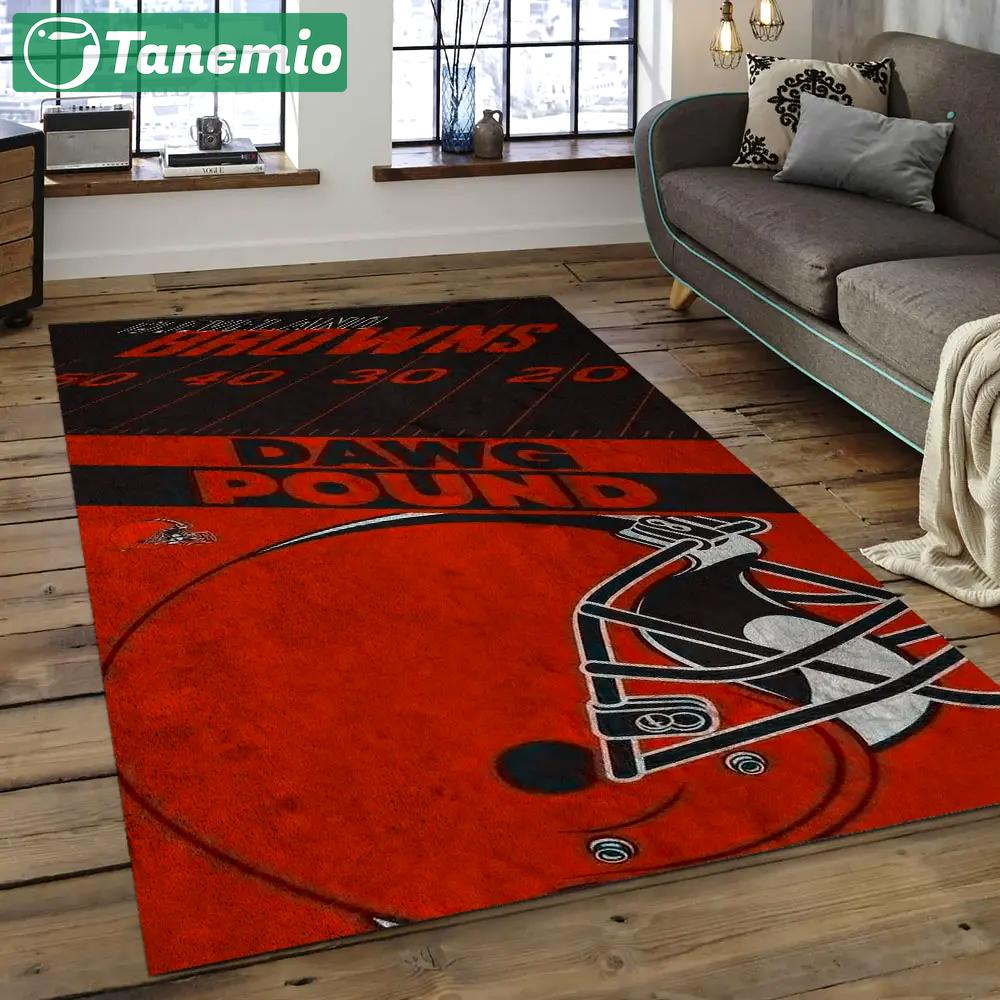 Nfl cleveland browns football team logo rectangle area rug clb39 Rectangle Rug