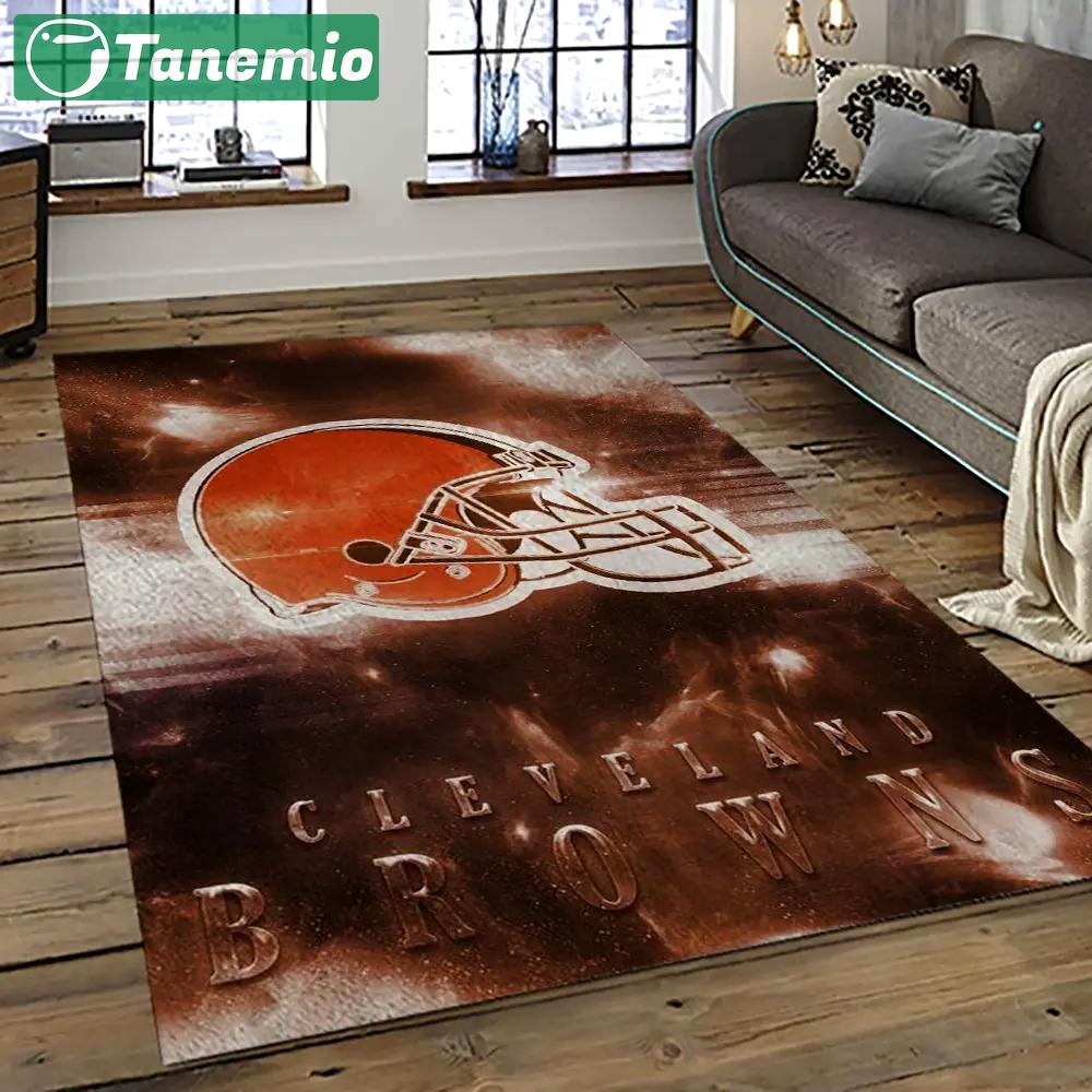 Nfl cleveland browns football team logo sport carpet rectangle area rug for living room cb34 Rectangle Rug
