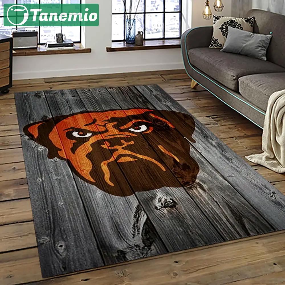 Nfl cleveland browns football team logo sport carpet rectangle area rug for living room cb74 Rectangle Rug