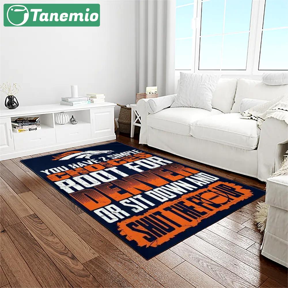 Nfl denver broncos football team logo rectangle area rug db26 Rectangle Rug