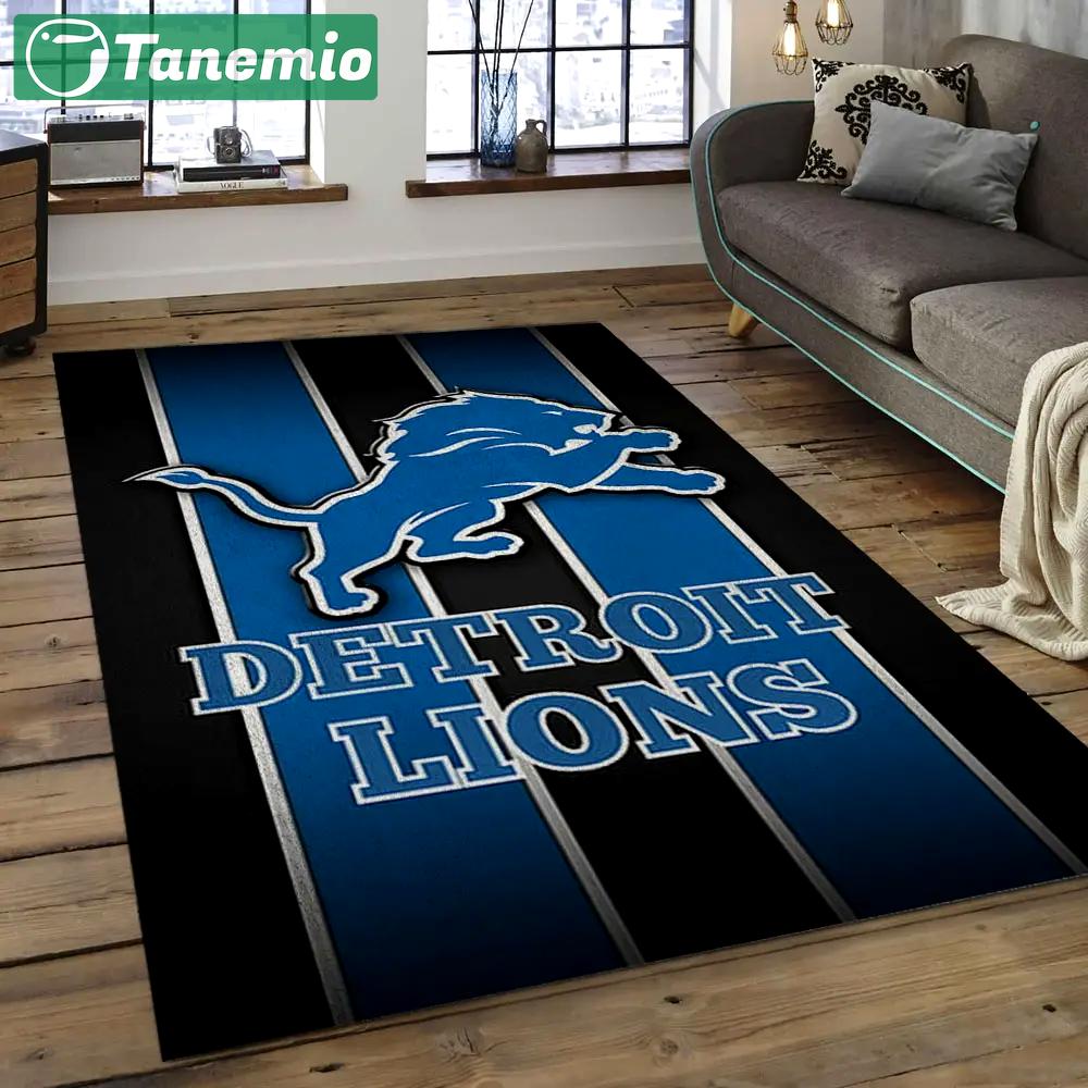 Nfl detroit lions football team logo rectangle area rug dl07 Rectangle Rug