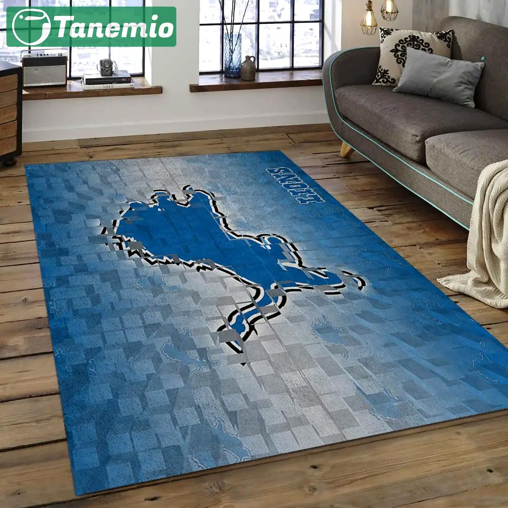 Nfl detroit lions football team logo rectangle area rug dl20 Rectangle Rug