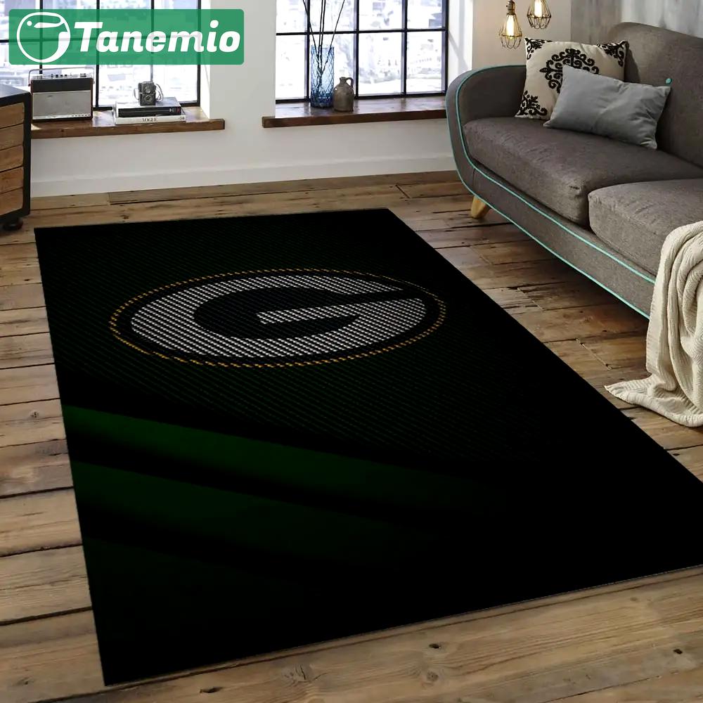 Nfl green bay packers football team logo rectangle area rug gbp35 Rectangle Rug