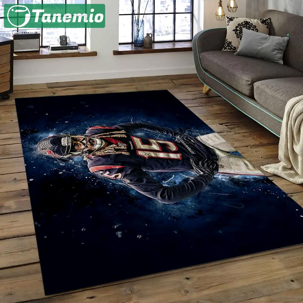 Nfl houston texans football team logo rectangle area rug ht28 Rectangle Rug