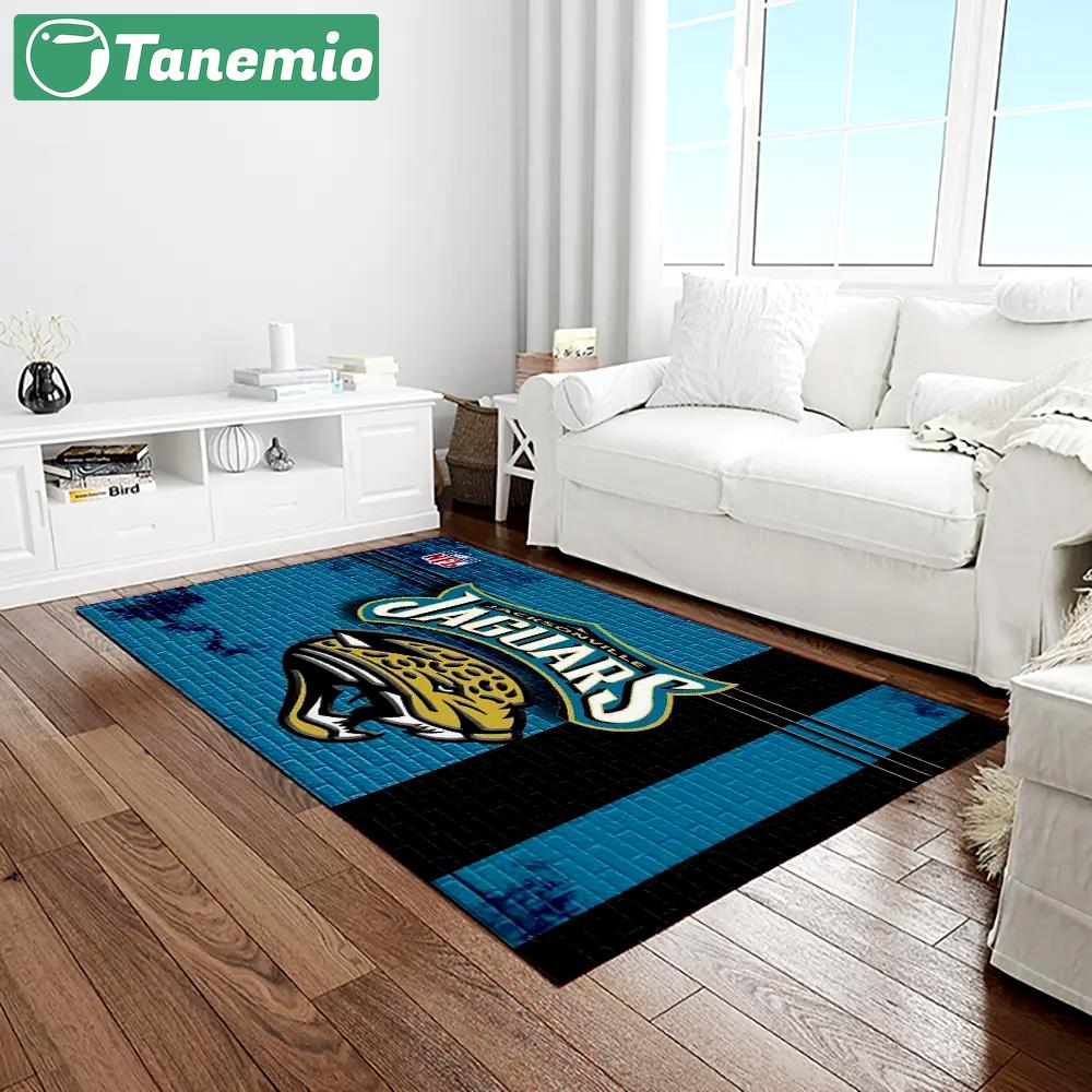 Nfl jacksonville jaguars football team logo rectangle area rug jj28 Rectangle Rug