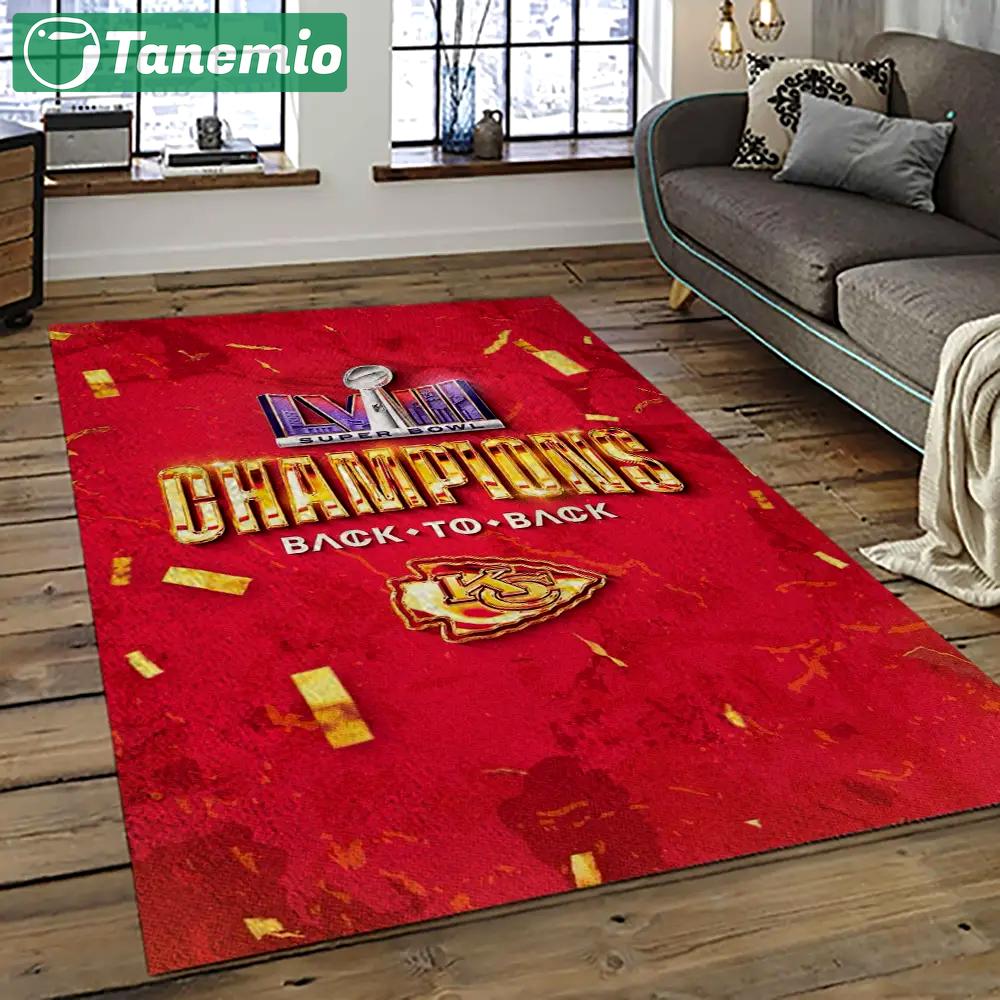 Nfl kansas city chiefs football team logo sport carpet rectangle area rug for living room kcc86 Rectangle Rug