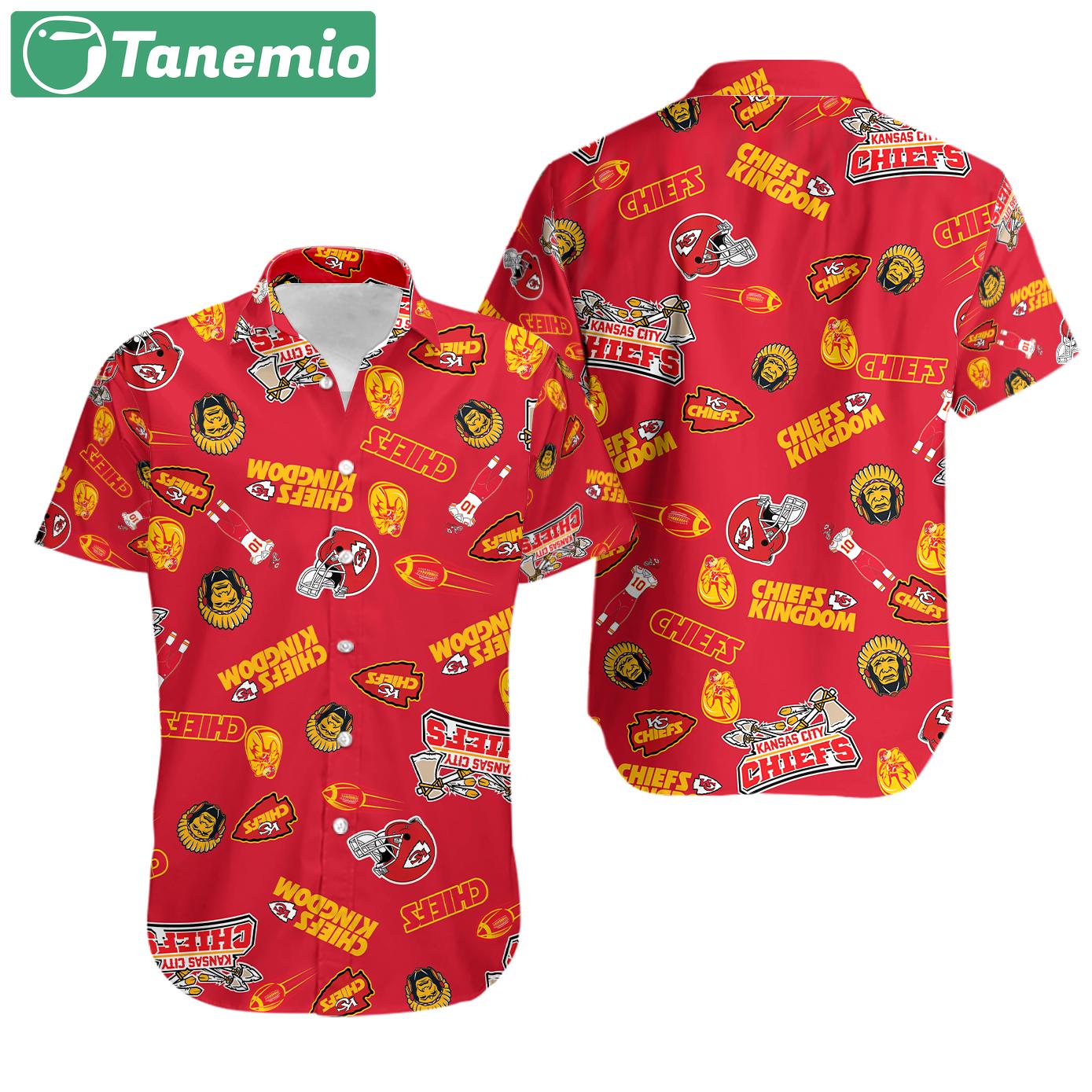 Nfl kansas city chiefs red bundle icons hawaiian shirt Hawaii Shirt Shorts & Flip Flops