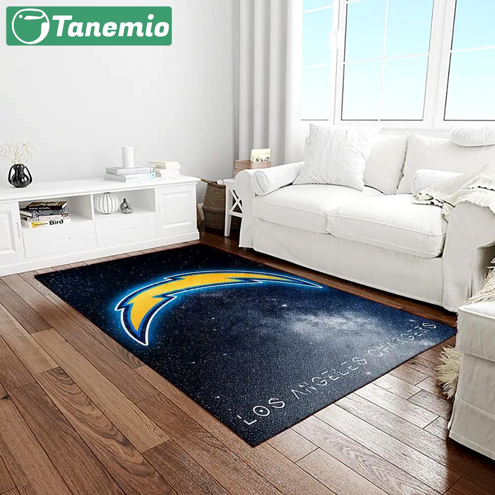 Nfl los angeles chargers football team logo rectangle area rug lac33 Rectangle Rug