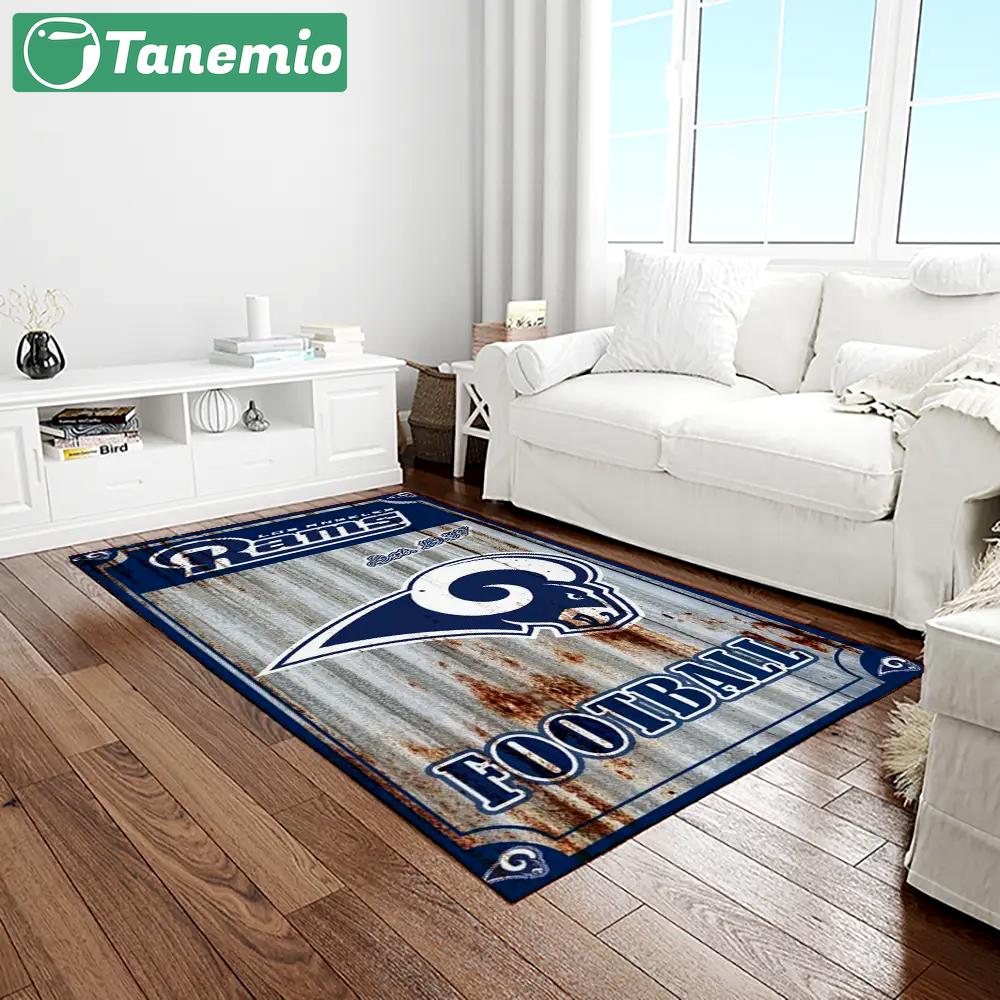 Nfl los angeles rams football team logo rectangle area rug lar02 Rectangle Rug