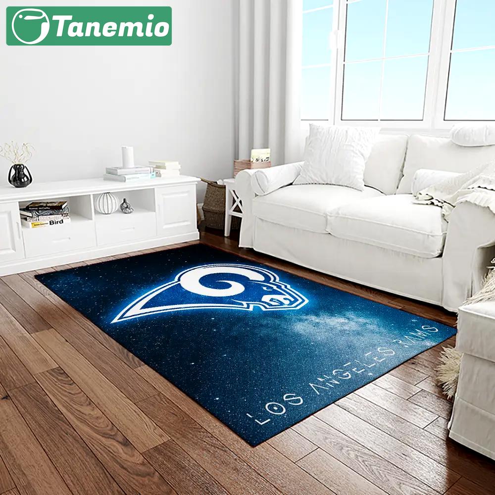 Nfl los angeles rams football team logo rectangle area rug lar03 Rectangle Rug