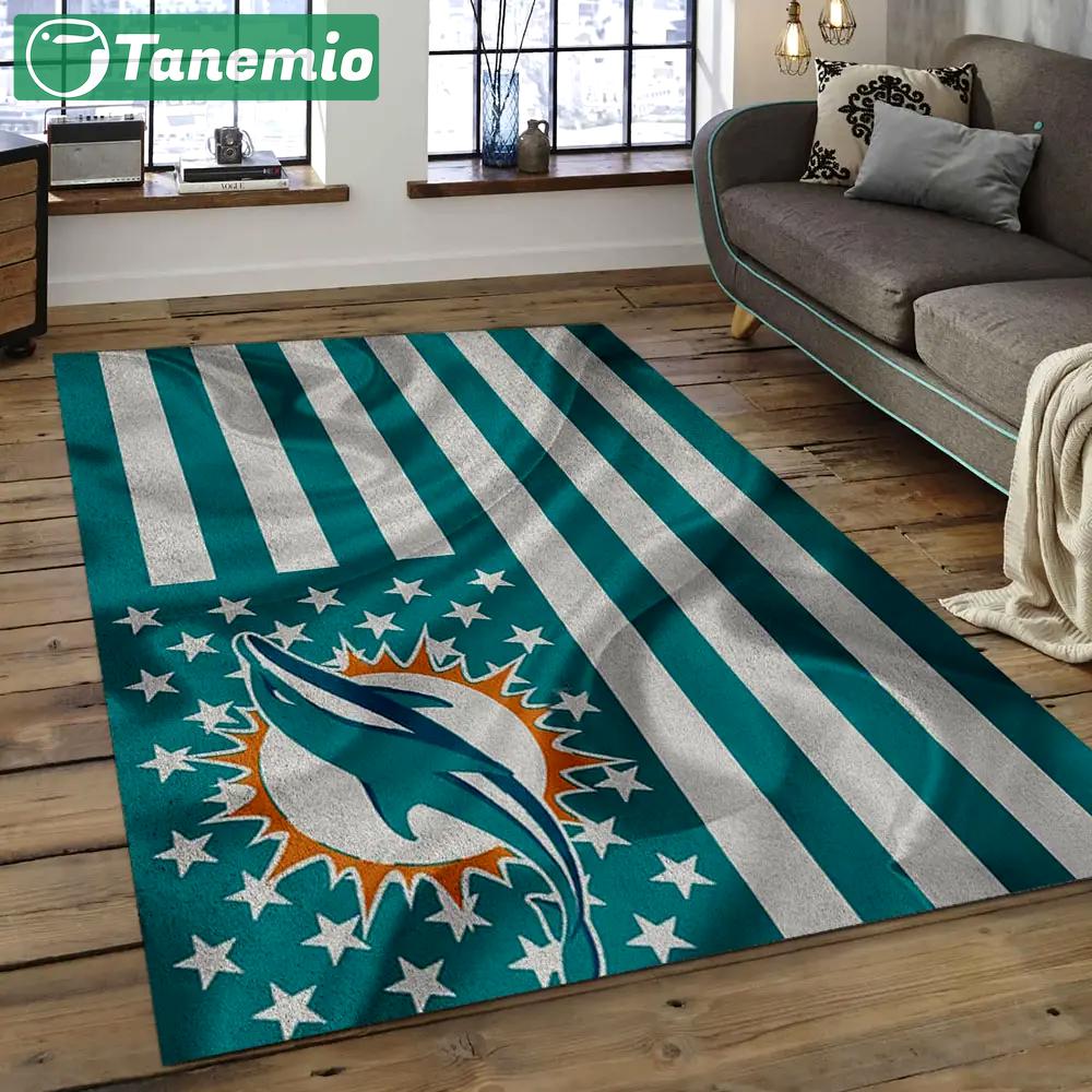 Nfl miami dolphins football team logo rectangle area rug mmd35 Rectangle Rug