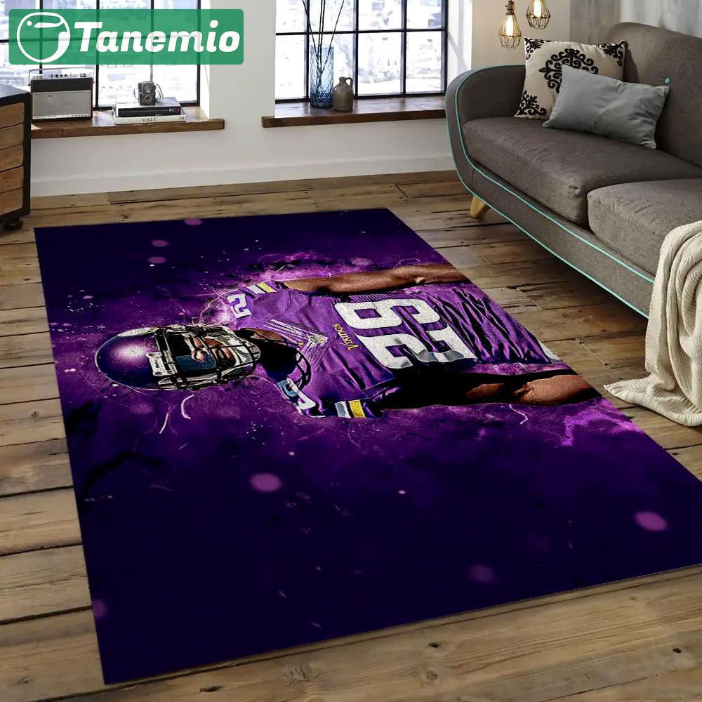 Nfl minnesota vikings football team logo rectangle area mv53 Rectangle Rug