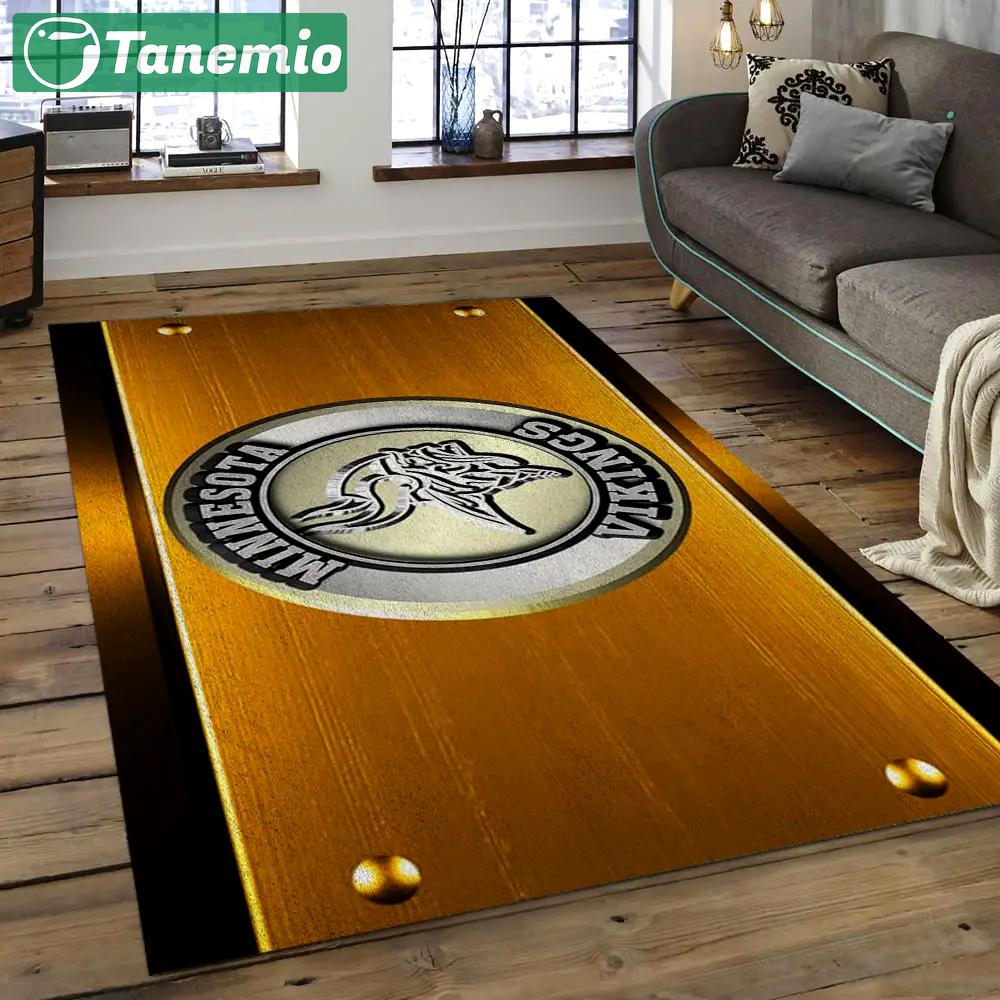 Nfl minnesota vikings football team logo rectangle area mv57 Rectangle Rug