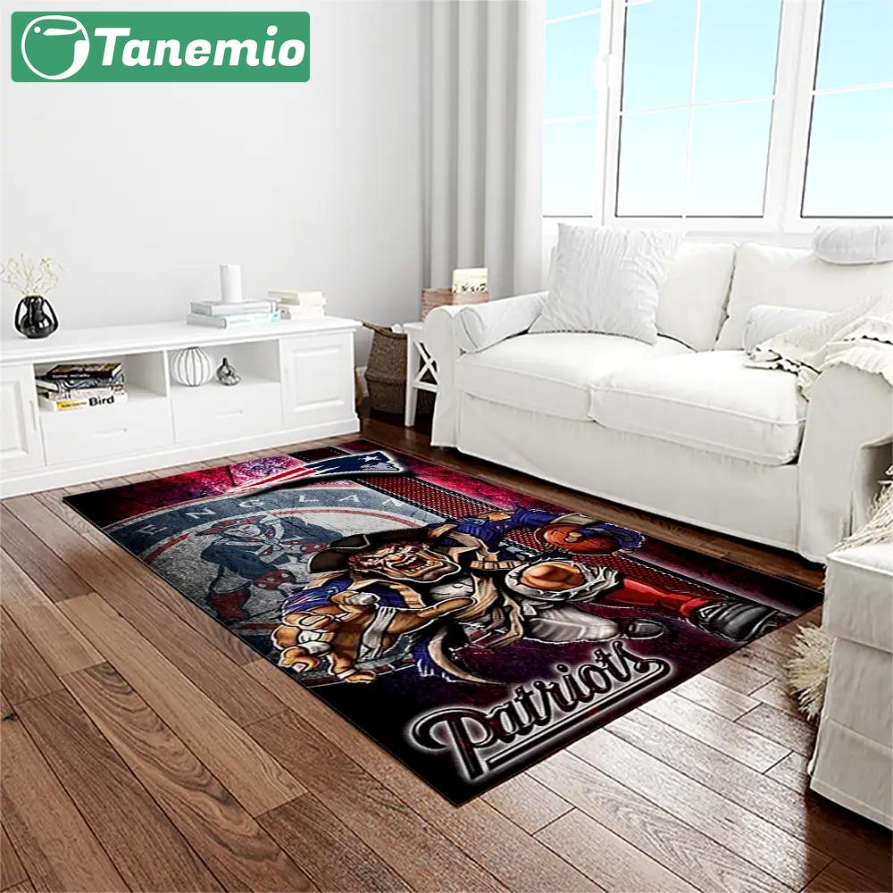 Nfl new england patriots football team logo rectangle area rug nep08 Rectangle Rug