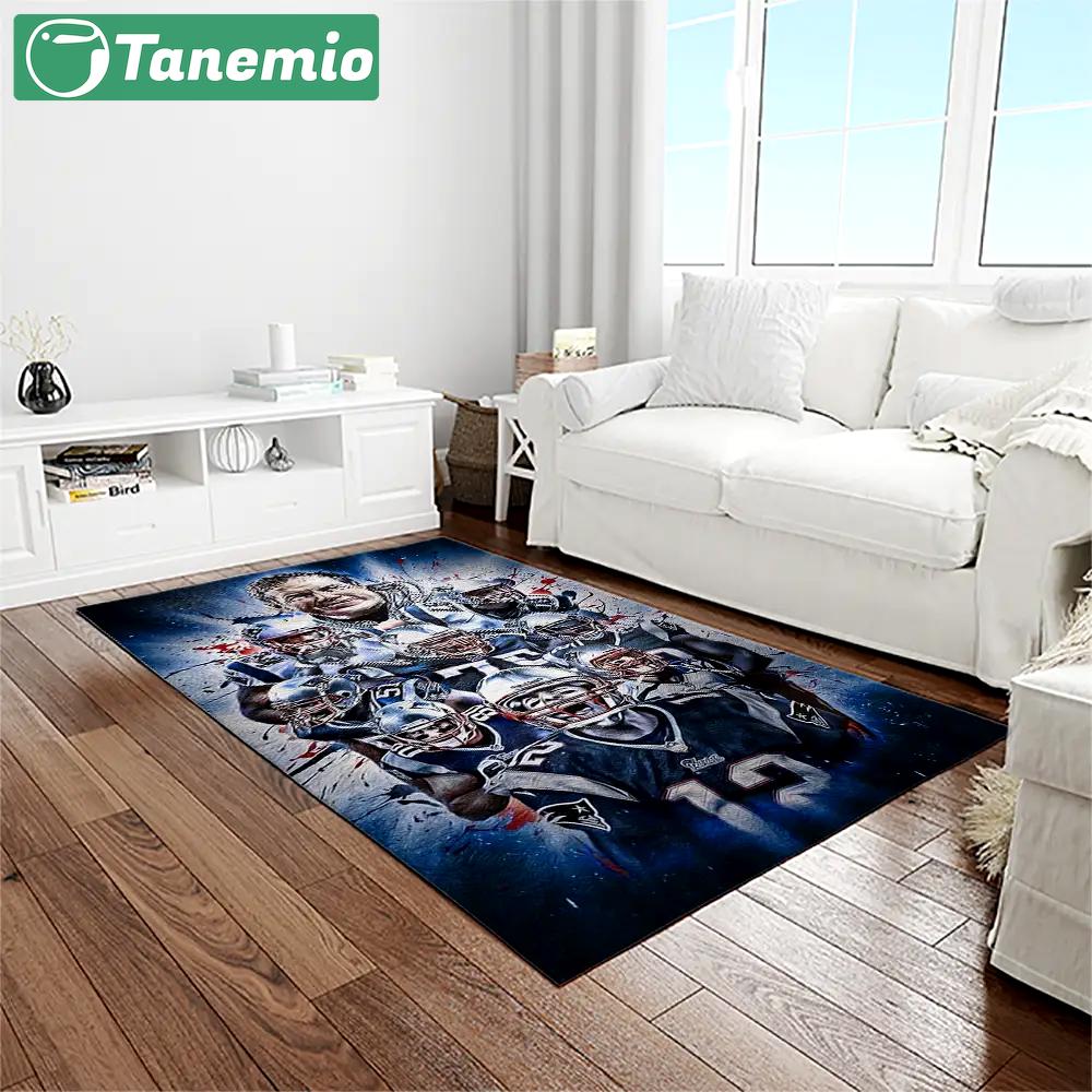 Nfl new england patriots football team logo rectangle area rug nep15 Rectangle Rug