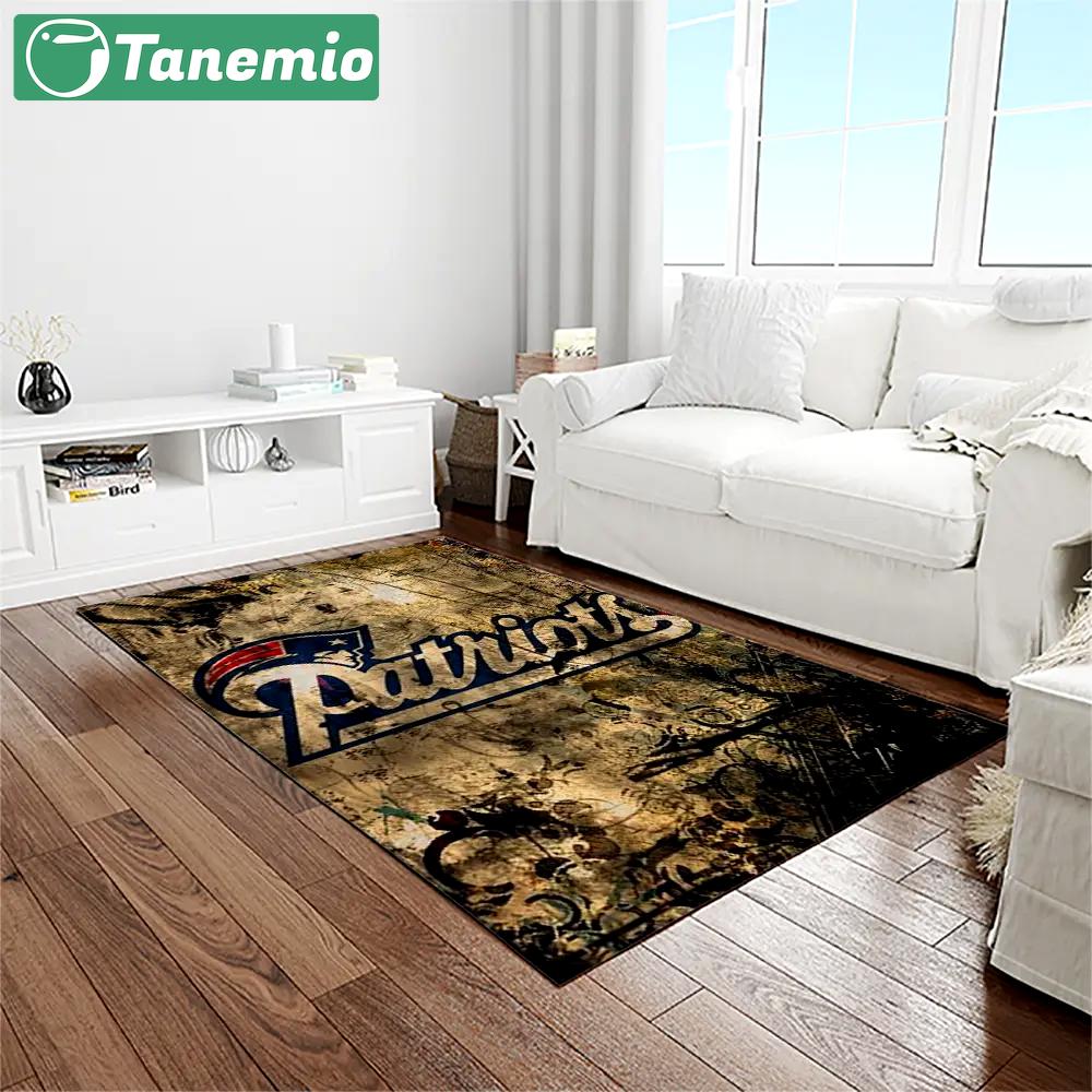 Nfl new england patriots football team logo rectangle area rug nep25 Rectangle Rug