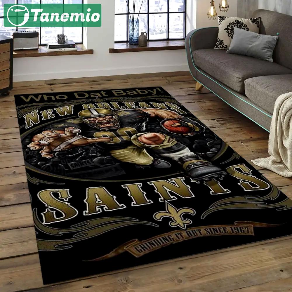 Nfl new orleans saints football team logo rectangle area rug nos38 Rectangle Rug