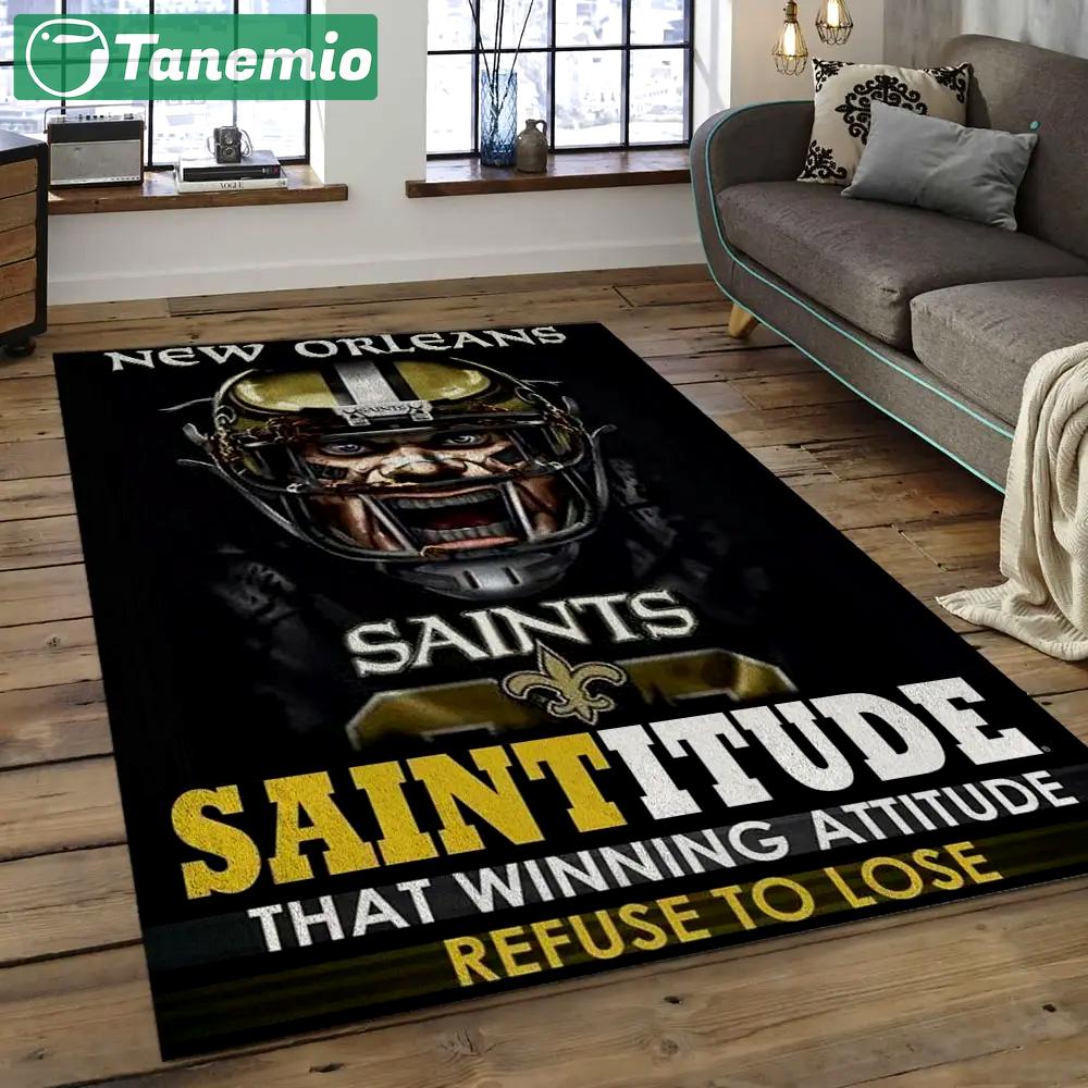 Nfl new orleans saints football team logo rectangle area rug nos41 Rectangle Rug