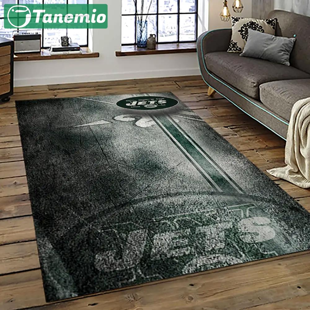Nfl new york jets football team logo sport carpet rectangle area rug for living room nyj49 Rectangle Rug