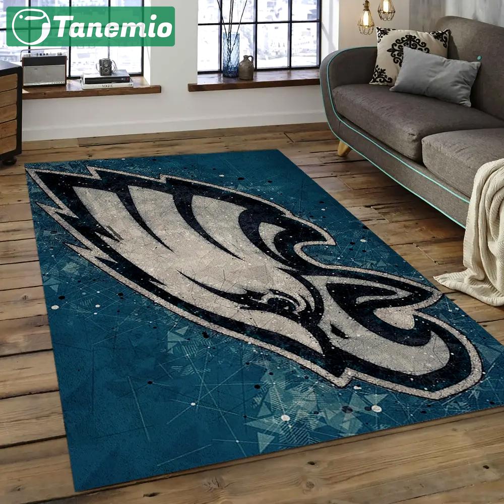 Nfl philadelphia eagles football team logo rectangle area rug pe36 Rectangle Rug