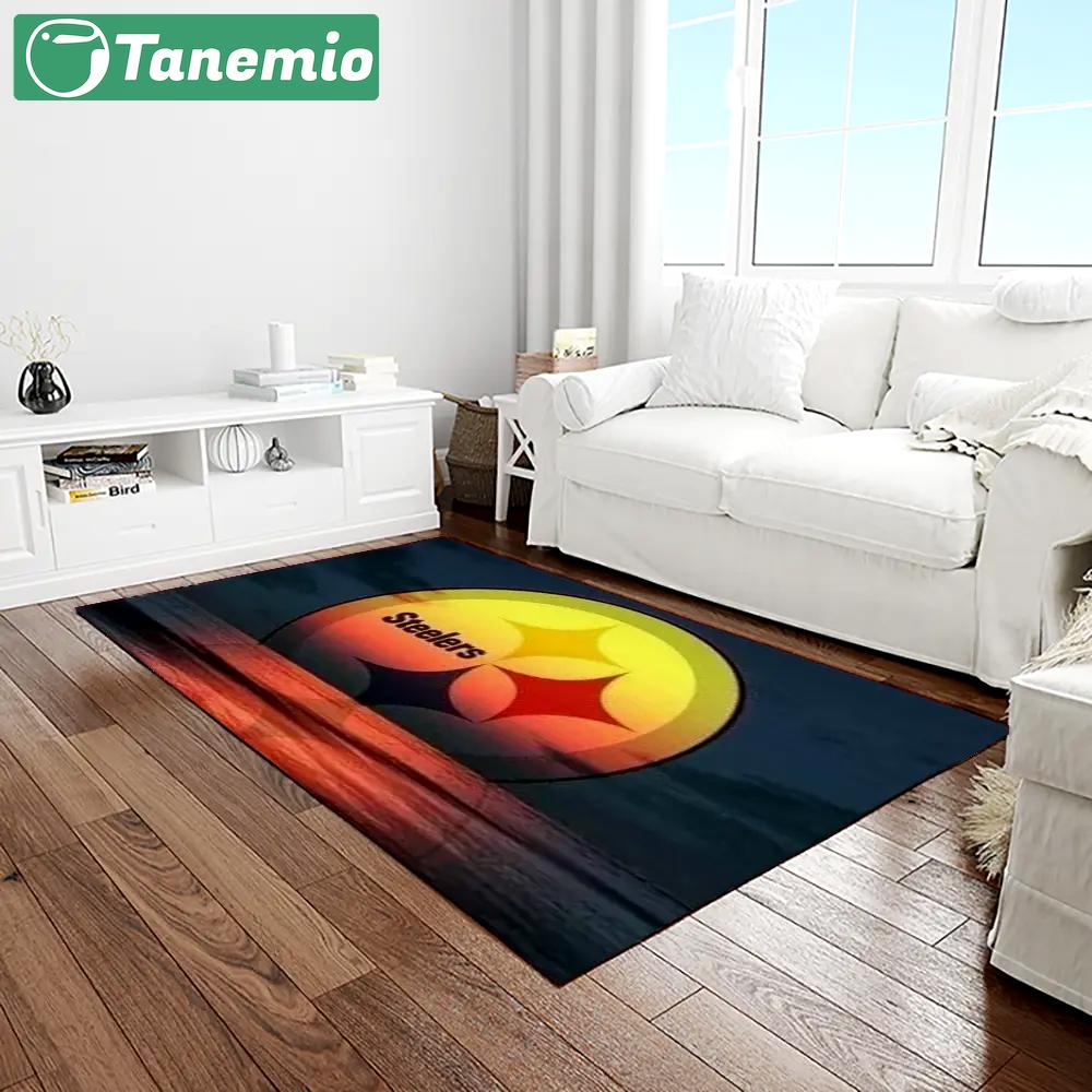 Nfl pittsburgh steelers football team logo rectangle area rug ptts45 Rectangle Rug