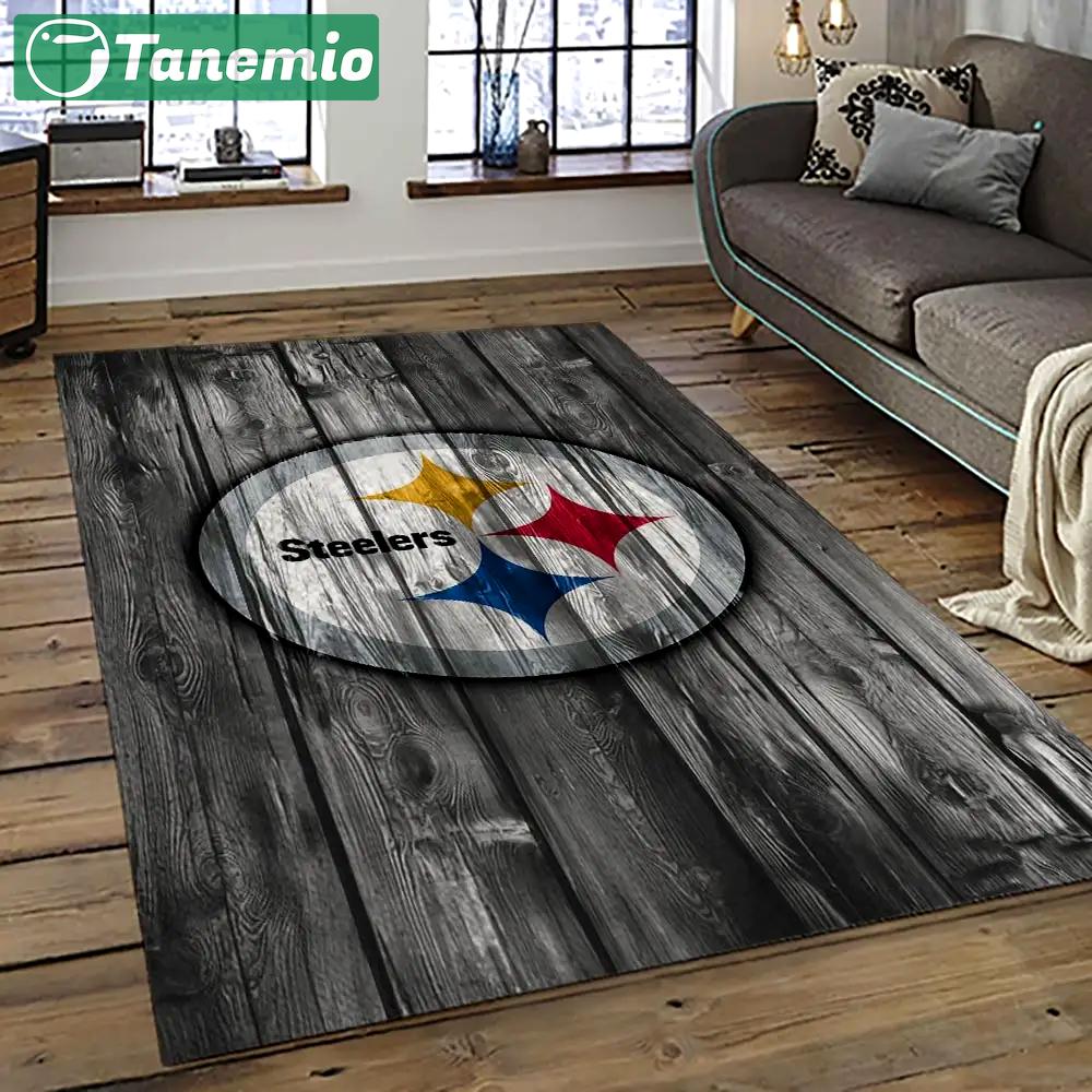 Nfl pittsburgh steelers football team logo sport carpet area rug home decor best gift for friends psf39 Rectangle Rug