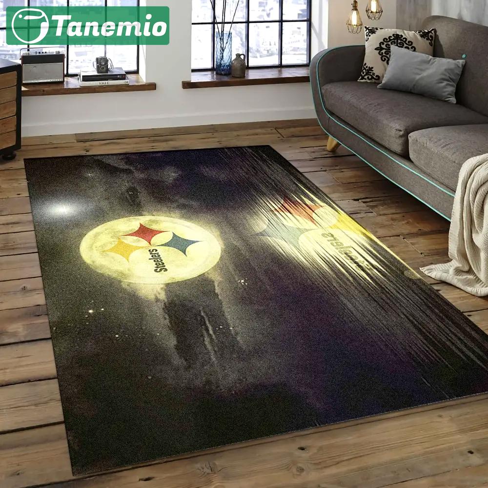Nfl pittsburgh steelers majestic football team logo area rug psf13 Rectangle Rug