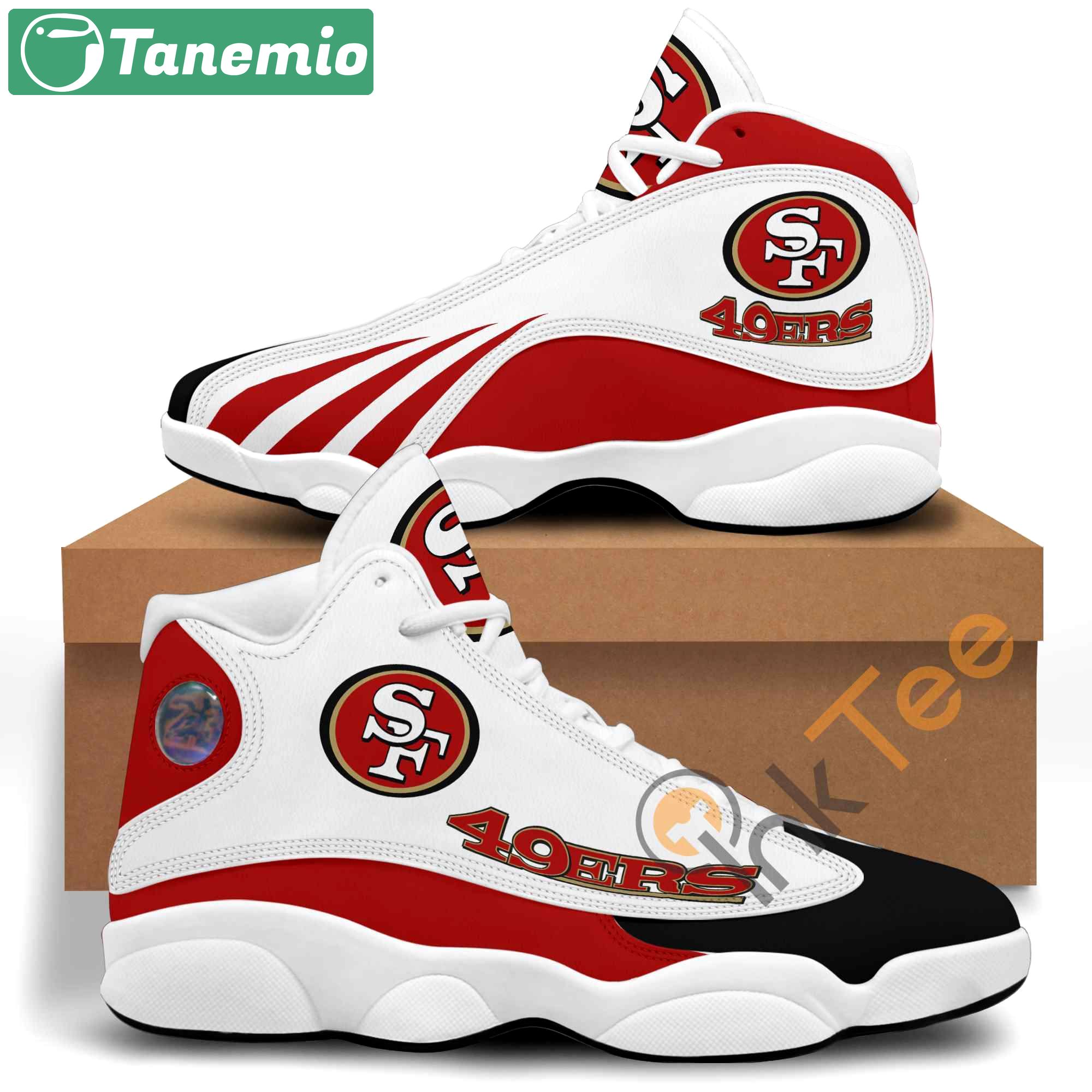 Nfl san francisco 49ers blacks customized Air Jordan 13 Gifts For Men Women For Fans Shoes Full Size Sneakers