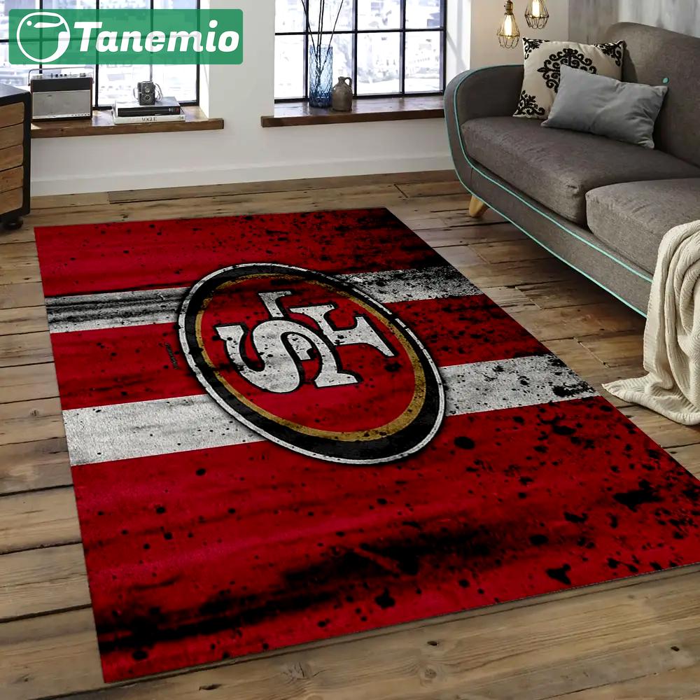 Nfl san francisco 49ers football team logo rectangle area sfs12 Rectangle Rug