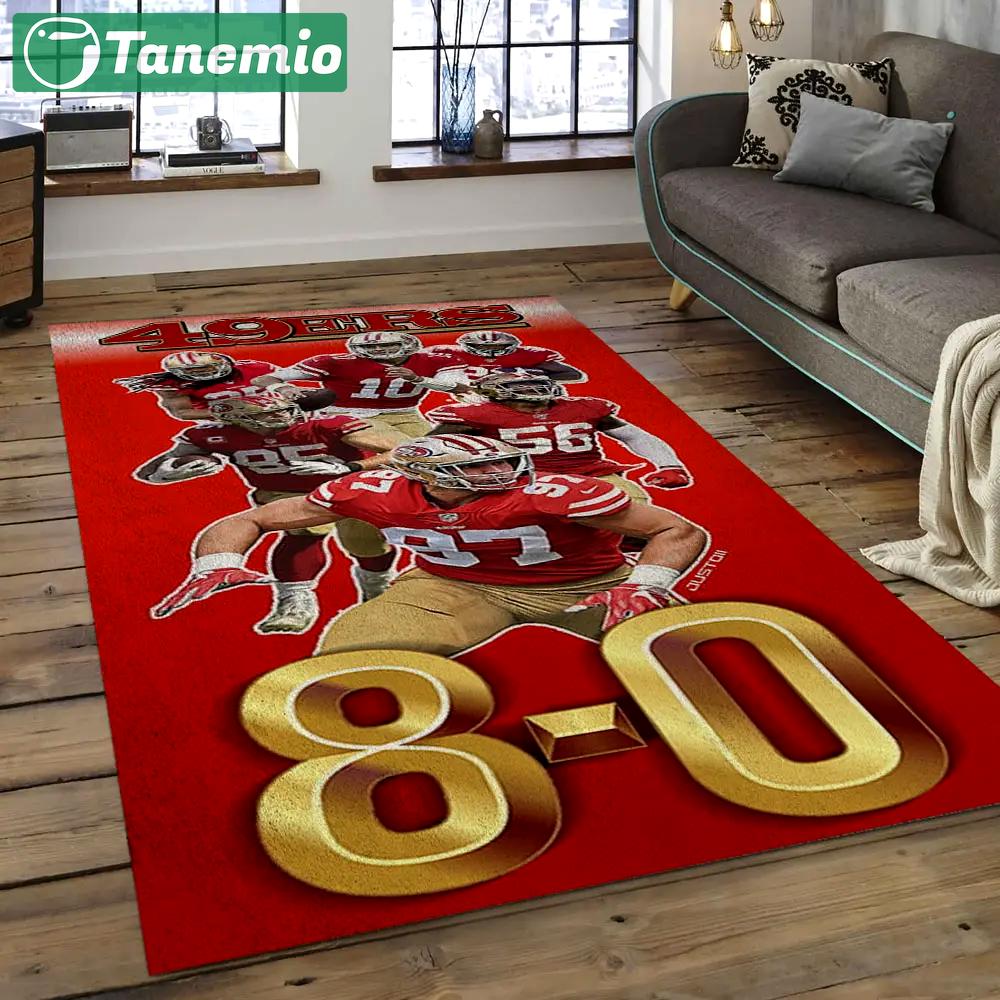 Nfl san francisco 49ers football team logo rectangle area sfs30 Rectangle Rug