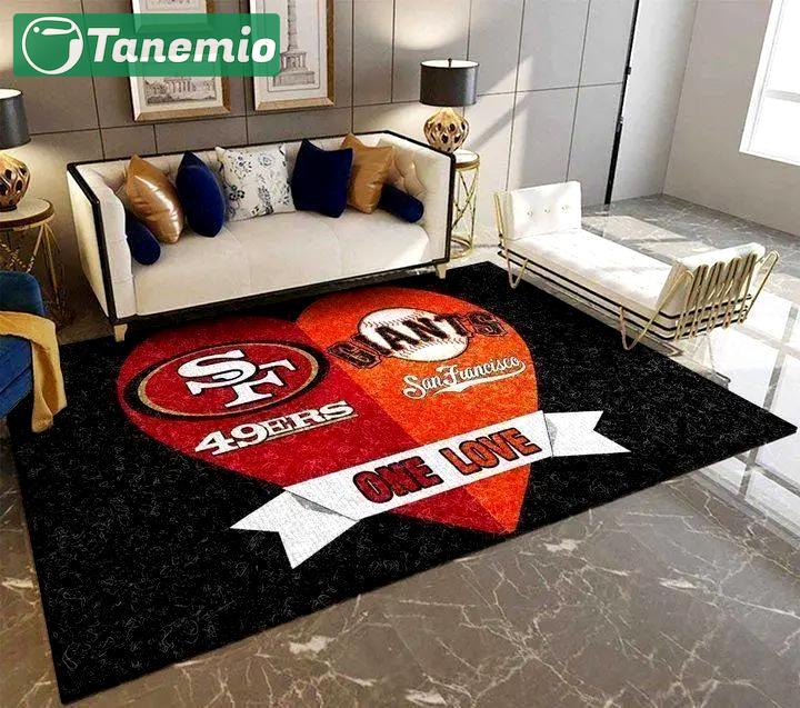 Nfl san francisco 49ers giants area rug carpet living room rug regtangle carpet Rectangle Rug