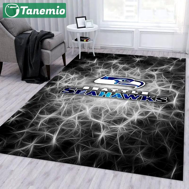 Nfl seattle seahawks football sport rug area rug living room home decor 14 Rectangle Rug