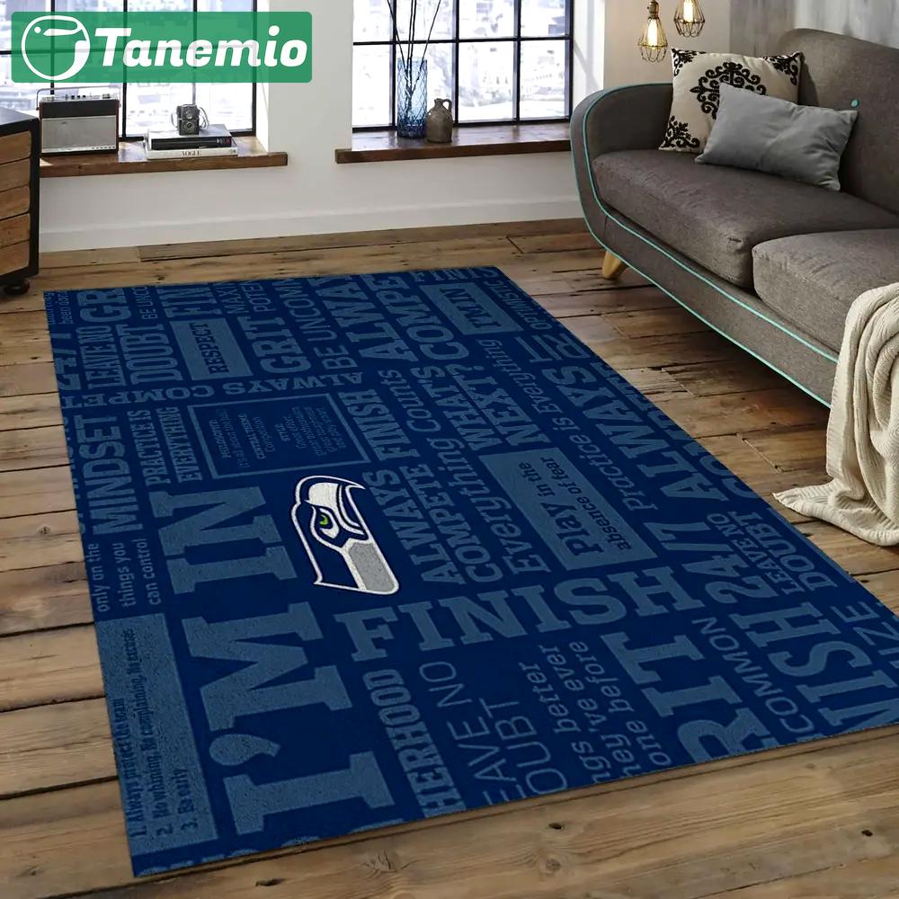 Nfl seattle seahawks football team logo rectangle area rug ss08 Rectangle Rug